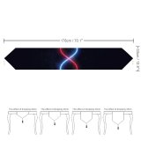 Yanfind Table Runner Black Dark Infinity Stars Night Sky Dark Illuminated Glowing Everyday Dining Wedding Party Holiday Home Decor