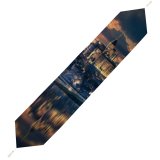 Yanfind Table Runner Grafixart Mont SaintMichel Island Ancient Architecture Reflection Night Sunset Dawn Evening Sky Everyday Dining Wedding Party Holiday Home Decor