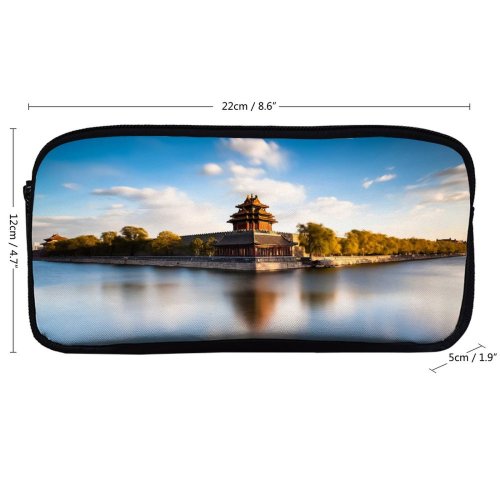 yanfind Pencil Case YHO Forbidden City Beijing China Moat Imperial Palace Ming Dynasty Exposure UNESCO Heritage Zipper Pens Pouch Bag for Student Office School