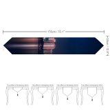 Yanfind Table Runner GoMustang Qingdao China Night Cityscape City Lights Reflections Everyday Dining Wedding Party Holiday Home Decor