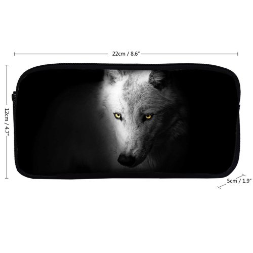 yanfind Pencil Case YHO Randy Rodriguez Black Dark Wolf Wild Zipper Pens Pouch Bag for Student Office School