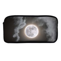 yanfind Pencil Case YHO Selenophilephoto  Jupiter Saturn Night Dark Cloudy Surreal Zipper Pens Pouch Bag for Student Office School