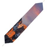 Yanfind Table Runner MacOS Sierra Mountain Peak Sunset Evening Everyday Dining Wedding Party Holiday Home Decor