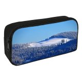 yanfind Pencil Case YHO PIROD Winter Forest Snow Trees Hill Sky Clear Sky Sky Zipper Pens Pouch Bag for Student Office School