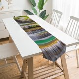 Yanfind Table Runner Anek Suwannaphoom Erawan Falls Waterfall Forest Spring Rainforest Scenic Everyday Dining Wedding Party Holiday Home Decor