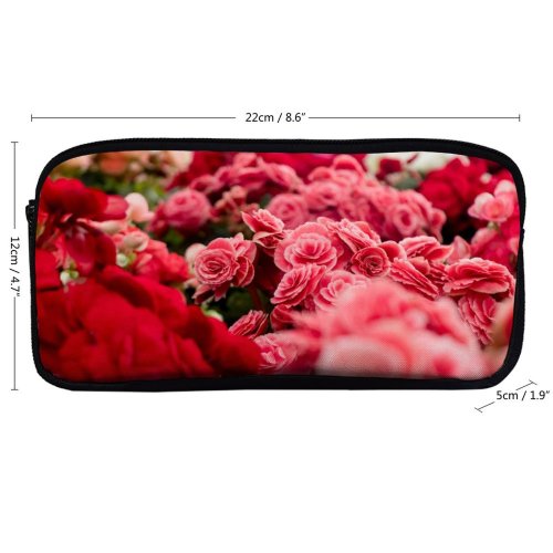 yanfind Pencil Case YHO Gustavo Tabosa Flowers Flowers  Flower Garden Colorful Tuberous Begonia Spring Zipper Pens Pouch Bag for Student Office School