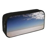yanfind Pencil Case YHO Winter Frozen Horizon Natural Cloud Sky Ocean Clouds Sand Daytime Lake Atmosphere Zipper Pens Pouch Bag for Student Office School