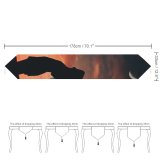 Yanfind Table Runner Alexandro David Girl Silhouette Evening Sky Crescent Moon Dusk Mood Everyday Dining Wedding Party Holiday Home Decor