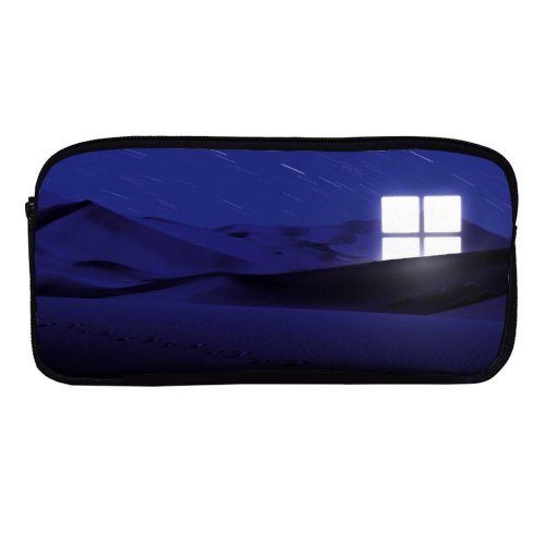 yanfind Pencil Case YHO Onairx Technology Desert Night  Glowing  Trails Illuminated Zipper Pens Pouch Bag for Student Office School