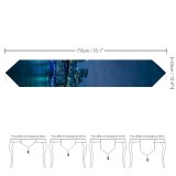 Yanfind Table Runner Brooklyn Bridge Manhattan Waterfront York Cityscape Night Life Clear Sky Architecture Everyday Dining Wedding Party Holiday Home Decor