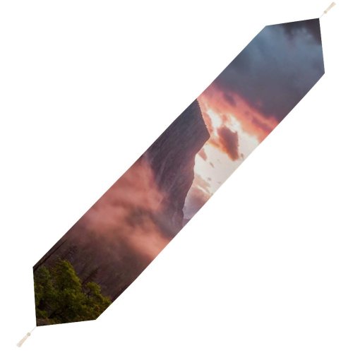 Yanfind Table Runner Todd Scarbrough Yosemite National Park Valley Misty Morning Everyday Dining Wedding Party Holiday Home Decor