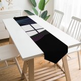 Yanfind Table Runner Zarif Technology Black Dark Microsoft Windows Minimal Waves Dark Purple Everyday Dining Wedding Party Holiday Home Decor