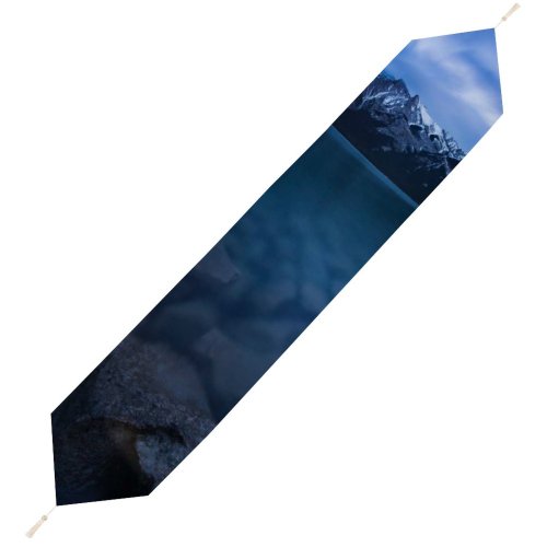 Yanfind Table Runner James Donovan Lake Minnewanka Banff National Park Mountains Landscape Canada Everyday Dining Wedding Party Holiday Home Decor