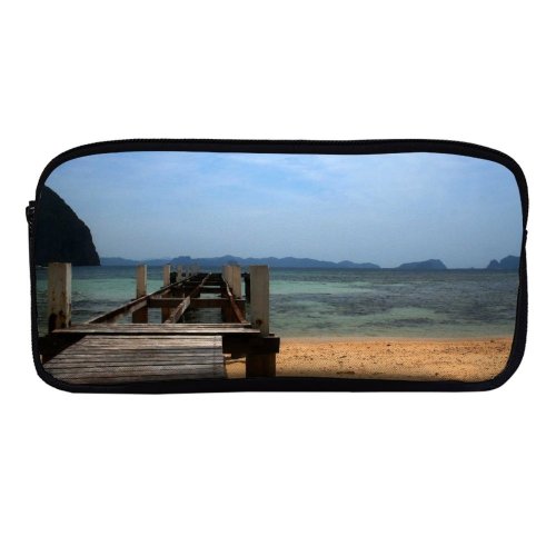yanfind Pencil Case YHO Tropics Horizon Morning  Beach Coast Shore Sky Ocean Tropics Ocean Beach Zipper Pens Pouch Bag for Student Office School