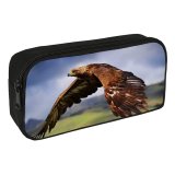yanfind Pencil Case YHO Raptor Birds Prey Birds Flying Mid Zipper Pens Pouch Bag for Student Office School