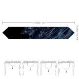 Yanfind Table Runner Space Star Trails Silhouette Exposure Outer Space Night Time Astronomy Everyday Dining Wedding Party Holiday Home Decor