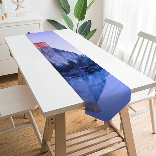 Yanfind Table Runner James Donovan Yosemite Lake Valley Landscape Reflection National Park Winter Scenic California Everyday Dining Wedding Party Holiday Home Decor