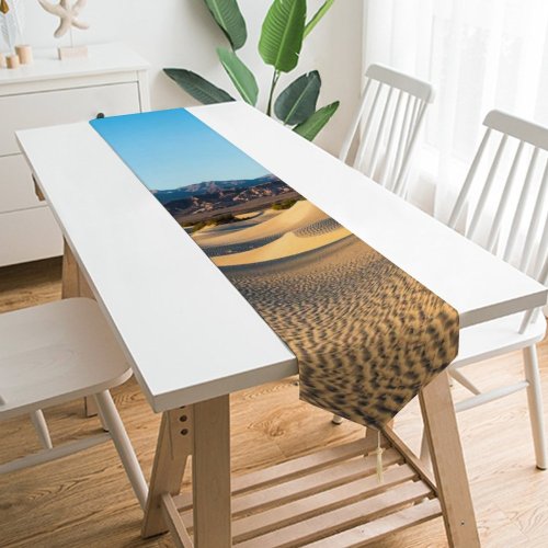 Yanfind Table Runner Youen California Death Valley Dessert California Sand Dunes Sky Mountain Range Sunrise Everyday Dining Wedding Party Holiday Home Decor