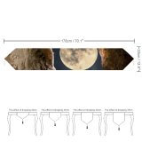 Yanfind Table Runner Moon Cave Path Tunnel Landscape Stairs Everyday Dining Wedding Party Holiday Home Decor