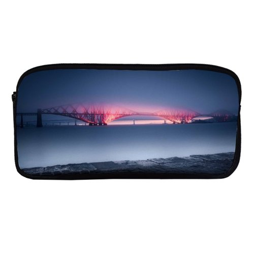 yanfind Pencil Case YHO Otto Berkeley Architecture Forth  United  UNESCO Heritage Queensferry Sunset River Zipper Pens Pouch Bag for Student Office School