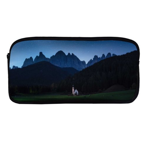 yanfind Pencil Case YHO Forest Mountains Grassland Countryside Starry Sky Sky Scenic Zipper Pens Pouch Bag for Student Office School