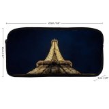 yanfind Pencil Case YHO Samuele Giglio Architecture Eiffel   France Dark Night Lights  Structure Zipper Pens Pouch Bag for Student Office School