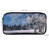 yanfind Pencil Case YHO Winter Landscape Sky Tree Branch Frost Winter Natural Freezing Atmospheric Snow Zipper Pens Pouch Bag for Student Office School