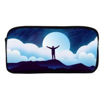 yanfind Pencil Case YHO Shaurya Singh Fantasy Alone Silhouette  Night Clouds Starry Sky Zipper Pens Pouch Bag for Student Office School