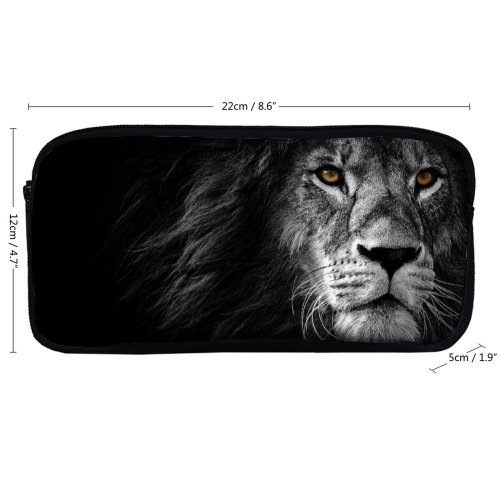 yanfind Pencil Case YHO Randy Rodriguez Black Dark Lion Wild Zipper Pens Pouch Bag for Student Office School