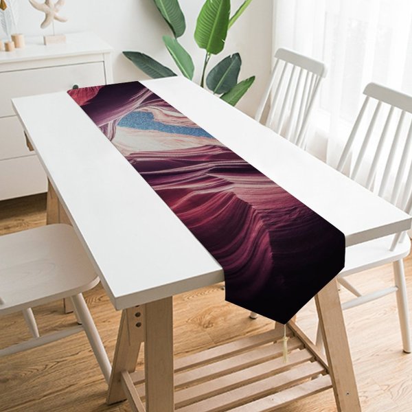 Yanfind Table Runner Grafixart Lower Antelope Canyon Starry Sky Night Arizona USA Everyday Dining Wedding Party Holiday Home Decor