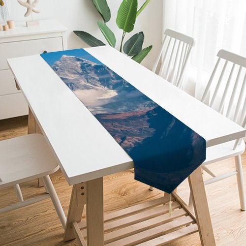 Yanfind Table Runner Himalayas Mountain Peak Clouds Mountains Daylight Everyday Dining Wedding Party Holiday Home Decor
