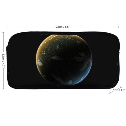 yanfind Pencil Case YHO Space Black Dark Planet  Solar System Cosmos Universe Zipper Pens Pouch Bag for Student Office School