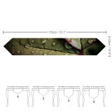 Yanfind Table Runner Wet Leaves Rainy Drops Closeup Macro Rain HDR Everyday Dining Wedding Party Holiday Home Decor