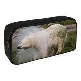 yanfind Pencil Case YHO Vertebrate Terrestrial Polar  Warming Wildlife Grizzly  Adaptation Polar Zipper Pens Pouch Bag for Student Office School