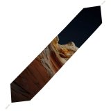 Yanfind Table Runner MacOS Big Sur Night Sedimentary Rocks Desert Starry Sky Dark IOS Everyday Dining Wedding Party Holiday Home Decor