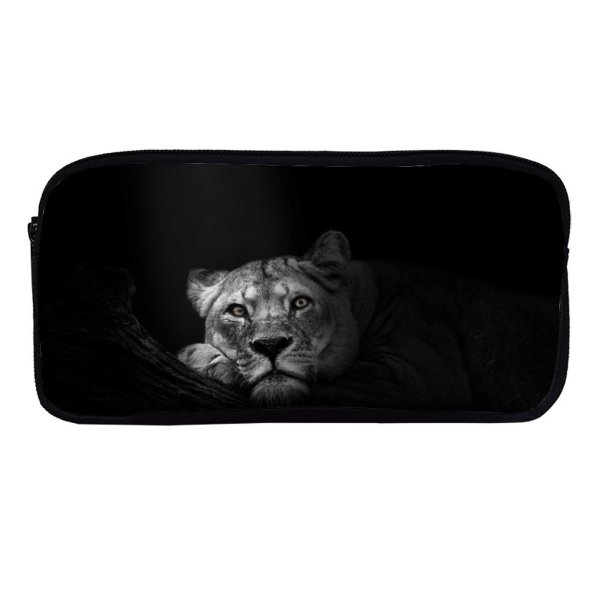 yanfind Pencil Case YHO Randy Rodriguez Black Dark Lioness  Wild Zipper Pens Pouch Bag for Student Office School