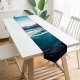 Yanfind Table Runner Grafixart River Stream Scenic Landscape Mountains Starry Sky Evening Rocks Everyday Dining Wedding Party Holiday Home Decor