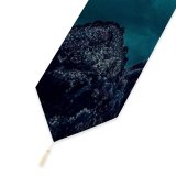 Yanfind Table Runner Grafixart River Stream Scenic Landscape Mountains Starry Sky Evening Rocks Everyday Dining Wedding Party Holiday Home Decor