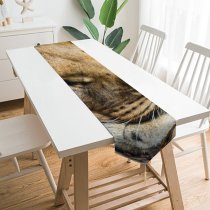 Yanfind Table Runner Tambako Jaguar Lion Cub Big Cat Young Lion Wild Predator Carnivore Everyday Dining Wedding Party Holiday Home Decor