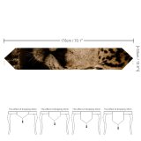 Yanfind Table Runner Black Dark Jaguar Wildcat Wild Carnivore Everyday Dining Wedding Party Holiday Home Decor