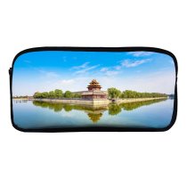 yanfind Pencil Case YHO Forbidden City Beijing China Imperial Palace Ming Dynasty UNESCO Heritage Reflection Sky Zipper Pens Pouch Bag for Student Office School