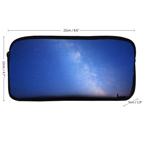 yanfind Pencil Case YHO Images Space Night Starry Milkyway Way Outer Astronomy Sky Wallpapers Outdoors Tree Zipper Pens Pouch Bag for Student Office School
