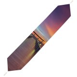 Yanfind Table Runner Anek Suwannaphoom Wooden Pier Sunset Horizon Resort Dawn Dusk Vacation Holidays Phuket Everyday Dining Wedding Party Holiday Home Decor