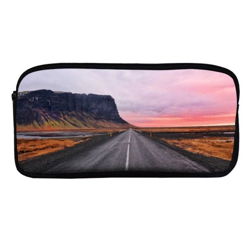 yanfind Pencil Case YHO Rory Hennessey  Road Cliff Horizon Landscape Plateau Iceland Calm Hill Sky Zipper Pens Pouch Bag for Student Office School