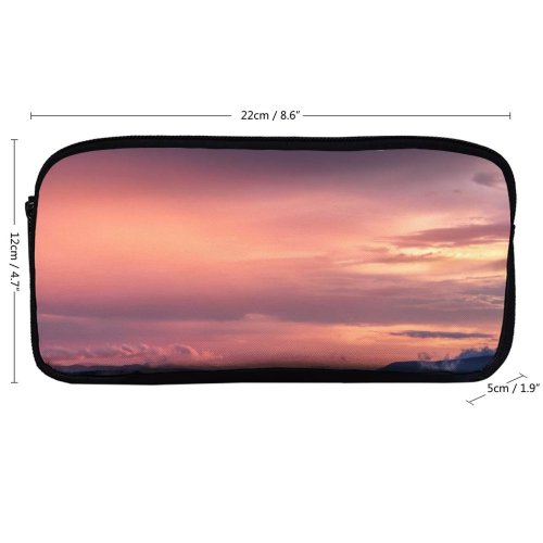 yanfind Pencil Case YHO Romain Guy Sky Sunset Mountains Landscape Fog Clouds Dusk Sky Zipper Pens Pouch Bag for Student Office School