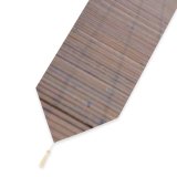 Yanfind Table Runner Viktor Wooden Bridge Banff National Park Trees Mountain Peak Cloudy Sky Landscape Everyday Dining Wedding Party Holiday Home Decor