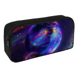 yanfind Pencil Case YHO Stu Ballinger Space Spheres Cosmos Nebula Colorful Glowing Rainbow Zipper Pens Pouch Bag for Student Office School