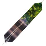 Yanfind Table Runner Sven Muller Blandford Road Empty Road Trees Landscape Woods Greenery Scenery Everyday Dining Wedding Party Holiday Home Decor