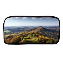 yanfind Pencil Case YHO Sven Muller Castle Landscape Meadow Autumn Trees Scenery Cloudy Sky Aerial Horizon Zipper Pens Pouch Bag for Student Office School
