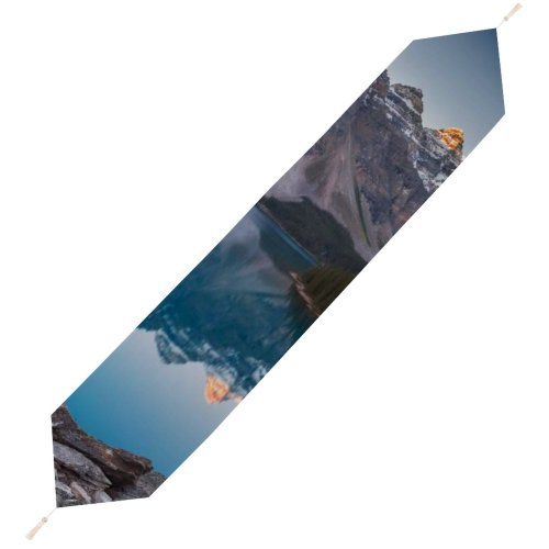 Yanfind Table Runner Sven Muller Moraine Lake Landscape Sunrise Mountains Everyday Dining Wedding Party Holiday Home Decor